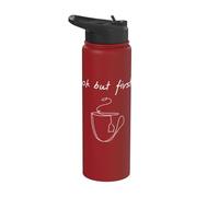 Ok But First Tea - Divertido amante minimalista de la fiesta del té Stainless Steel Insulated Water Bottle