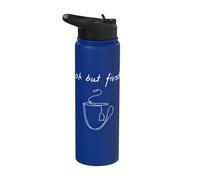 Ok But First Tea - Divertido amante minimalista de la fiesta del té Stainless Steel Insulated Water Bottle