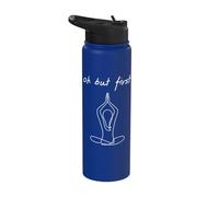 Ok But First Yoga - Divertido Amante minimalista Namaste Stainless Steel Insulated Water Bottle