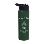Ok But First Yoga - Divertido Amante minimalista Namaste Stainless Steel Insulated Water Bottle