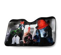 OK Cars AZ-SAA-044 - Protector Solar para Parabrisas de Coche, Parasol con diseño de Perro,130 x 70 cm