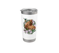 OK I Pull UP Funny Capybara Foto Realista Colibrí Meme Vaso térmico de acero inoxidable de doble pared