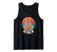 Ok, levanté un Divertido carpincho Retro al Atardecer, Amantes de los Animales Camiseta sin Mangas
