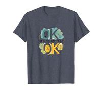 Ok No es Estar Bien - Bienestar Emocional para Todos Camiseta, Hombre, Azul Jaspeado, XL