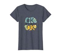 Ok No es Estar Bien - Bienestar Emocional para Todos Camiseta, Mujer, Azul Jaspeado, L