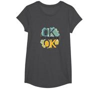 Ok No es Estar Bien - Bienestar Emocional para Todos Camiseta, Niñas, Jaspeado Oscuro, XS
