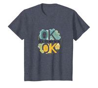 Ok No es Estar Bien - Bienestar Emocional para Todos Camiseta, Niños, Azul Jaspeado, 10 años