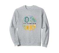 Ok No es Estar Bien - Bienestar Emocional para Todos Sudadera, Unisex para Adultos, Gris Jaspeado, L