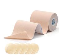 OK TAPE Boob Tape Boobtapes - Cinta de Levantamiento de Senos Grandes para Vestidos, Cinta de Levantamiento de Senos con 5 Pares de Fundas para pezones, Cinta Invisible para Ropa (Rosa-7,5cm)