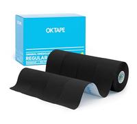 OK TAPE Cinta Cinemática Básica de Cinta Elástica Impermeable Para, Libre de Látex, Alivio del Dolor, Recuperación de Lesiones, Cinta sin Cortar, 5cm x 5m,(4 Rollos,Negro)