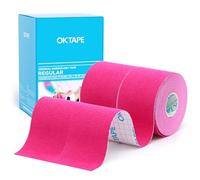 OK TAPE Cinta Cinemática Básica de Cinta Elástica Impermeable Para, Libre de Látex, Alivio del Dolor, Recuperación de Lesiones, Cinta sin Cortar, 5cm x 5m,(2 Rollos,Rosa)