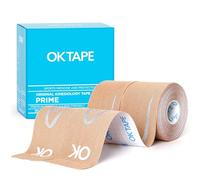 OK TAPE Cinta de kinesiología, 5 cm x 5 m, impresión reflectante, cinta deportiva elástica para hombros, codos, rodillas, cinta fisiológica impermeable para dolores articulares y musculares, 2 rollos