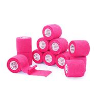 OK TAPE Paquete de vendajes autoadhesivos,12 rollos,5cm x 4,5 m,adecuado para pulgares, muñecas y tobillos,Rosa