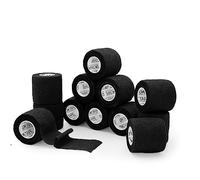 OK TAPE Paquete de vendajes autoadhesivos,12 rollos,5cm x 4,5 m,adecuado para pulgares, muñecas y tobillos,Negro