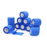 OK TAPE Paquete de vendajes autoadhesivos,12 rollos,5cm x 4,5 m,adecuado para pulgares, muñecas y tobillos,Azul