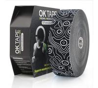 OK TAPE Pro Bulk - Cinta kinesiológica original elástica sin látex - Cinta kinesiológica impresa para cortar 5 cm x 31,5 m, negro