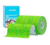 OK TAPE Pro Cinta de kinesiología, 5cm x 5m de corte libre, cinta atlética elástica terapéutica sin látex,(2 Rollos,Verde)