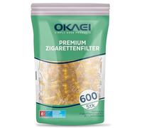 OKAEI Filtros Reutilizables para Cigarrillos - Pack de 600, Boquilla Anti-Alquitrán de Plástico, Reducción de Nicotina, Punta Universal de 8mm, Cigarrillos Regular y King Size, Libre de BPA