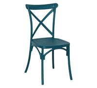 okAffareFatto di Zimbardi Costanza Silla de bar comedor restaurante de plástico verde petróleo sprint apilable cruz