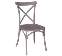 OKAFFAREFATTO MADDALONI Silla de plástico polipropileno gris sprint apilable