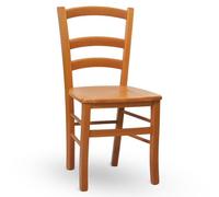 okaffarefatto zimbardi costanza Silla de cocina y comedor Venezia con asiento de madera maciza de cerezo