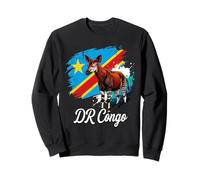 Okapi DR Congo Bandera Congoleña Animal Orgullo Arte Sudadera