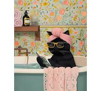 OkarinaArt Kit de pintura por números para adultos, gato negro (Paint by Numbers), kit de pintura acrílica con pinceles, pintura al óleo sobre lienzo sin marco, 40 x 50 cm