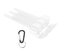 OKAT Estuche para Dardos, Caja de Almacenamiento para Dardos, Portátil Universal, 3 Fundas, Fácil de Transportar para Todo Tipo de Dardos para Exteriores(Blanco Transparente)