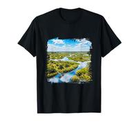Okavango Delta Humedal Río Paisaje Botswana Escena Camiseta