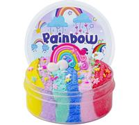 Okaybee Rainbow Cloud Slime, Slime de nube suave y no pegajoso, Juguete sensorial para niños y niñas de 6 a 12 años, Regalos de cumpleaños y fiestas