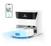 OKAYBOT V3 Robot Aspirador y Fregasuelos con Autolimpieza & Secado con Aire Caliente, 8000Pa, Doble Mopa Elevable, Cepillos Anti-Enredos, Navegación LiDAR-DTOF, Ideal para Pelos de Mascotas Alfombras