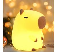 Okayera Bonita luz nocturna Capybara, lámpara LED recargable de silicona con luz portátil, regalo perfecto de cumpleaños, Navidad, Pascua para niños, la mejor decoración del dormitorio del hogar