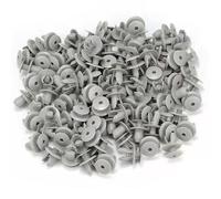 Okaywork 50 pcs remaches plastico T4 T5 coche grapas coche Juego de clips de fijación para coche grapas coche paneles de puerta de revestimiento de puerta y clips de plástico universales gris