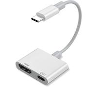 Okaywork Adaptador USB C HDMI, 4K Ultra HD Desde Conector de Pantalla de sincronización Sincronización de Audio y Video Compatible con iPhone 15, Samsung Galaxy S9/s9+s10+20+21, Huawei P20/P30, etc.