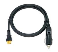 Okaywork - Cable para encendedor de cigarrillos (12 V/24 V, a XT60, hembra 1,5 m, 16 AWG, adaptador de coche para ECOFLOW DELTA 2/3/2 Max, Power Station, generador solar, batería portátil, XT60 de