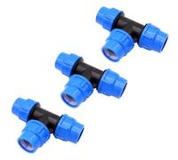Okaywork Conector de Tubería de Polietileno de Aqua-Pieza en T-25mm x 25 mm x 25mm,PP PN16 - Racor de Fontanería para Tuberías de PE80,PE100,Racor MDPE de Fontanería para Tuberías de Agua-3 Piezas.
