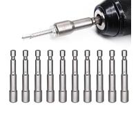 Okaywork Juego de vaso magnéticas de 8 mm,pulgadas,llaves de vaso hexagonal, adaptador de broca hexagonal, métrico para Accesorios para taladro eléctrico o atornillador inalámbrico (8 * 65MM)