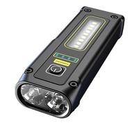 Okaywork linterna multifuncional LED recargable con imán 7 modos luz de trabajo con luz roja advertencia y indicadora batería COB banco de energía impermeable para taller coche emergencia camping