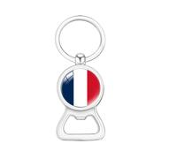 Okaywork Llavero abridor de botellas de cerveza con bandera de Alemania,abridor cerveza llavero portátil de metal y cristal,llavero de regalo de recuerdo viaje,accesorios personalizados(Francia)