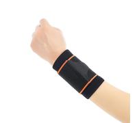 Okaywork muñequera tendinitis 30cm,muñequera tunel carpiano elástica y ajustable contra tendinitis, utilizada para distensiones,muñequeras gym esguinces y durante la práctica de deportes color naranja