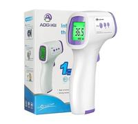 Okaywork termometro digital frente Objeto dos en uno,medición de la corporal Retroiluminación de tres colores Sin contacto Modo ℃ y ℉ con Pantalla LCD,Alarma Fiebre,32 juegos de recuerdos Sin batería