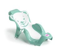 OKBABY Buddy - Hamaca De Baño Ergonómica Con Asiento De Goma Antideslizante Para El Baño Del Bebé - 0 A 8 Meses (8 Kg), color Turquesa