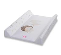 OKBABY Fluffy - Colchón cambiador suave y seguro con bordes laterales, fácil de limpiar, compatible con cambiador Woody, 80 x 50 cm, color blanco