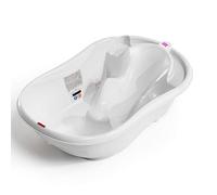 OKBABY N38086806X Onda Evolution - Cómoda Bañera Antideslizante para el Baño del Bebé, para Bebés de 0 a 12 Meses, Blanco