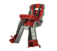OKBABY Orion - Asiento Delantero de Bicicleta para niños- Sujeción en la Barra de dirección - para bebés de 7/8 Meses (15 kg) - Rojo y Plateado