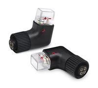 OKCSC 0,78 2 pines hembra a JH 4 pines macho adaptador funciona para 0,75/0,78 acodado 2 pines para Iriver JH24/AKR03/Layla/Angie/ue18 Layla II/Roxanne II adaptador para auriculares, color negro