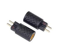 OKCSC Adaptador de 0,78 mm macho a A2DC hembra, conector de auriculares IEM, funciona sin pérdidas para KZ ZSNPROX, MOONDROP Aria, FIIO AS12, TRN V60, KZ ES3, CCA C10 (1 par negro)