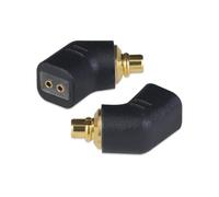 okcsc Adaptador de ángulo hembra IE300 a 0,78 mm de 2 pines para cable de 0,78 mm conectado a Sennheiser IE300 / IE600 / IE900 / IE200 (1 par negro)