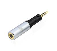 okcsc Adaptador de auriculares HDM5, macho de 2,5 mm a hembra de 3,5 mm, chapado en oro, compatible con HD518, HD549, HD558, HD569, Technica M40x, ATH-M50x, 1 unidad