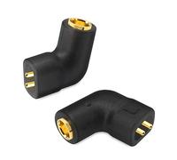 okcsc Adaptador en ángulo hembra de 0,75/0,78 QDC a MMCX para cable MMCX conectado a QDC Uranus, Superior, Anole V3 II V6 VX V14, 8 Pro, Gemini, Folk, Fusion, Tiger in Ear Monitores (1 par negro)